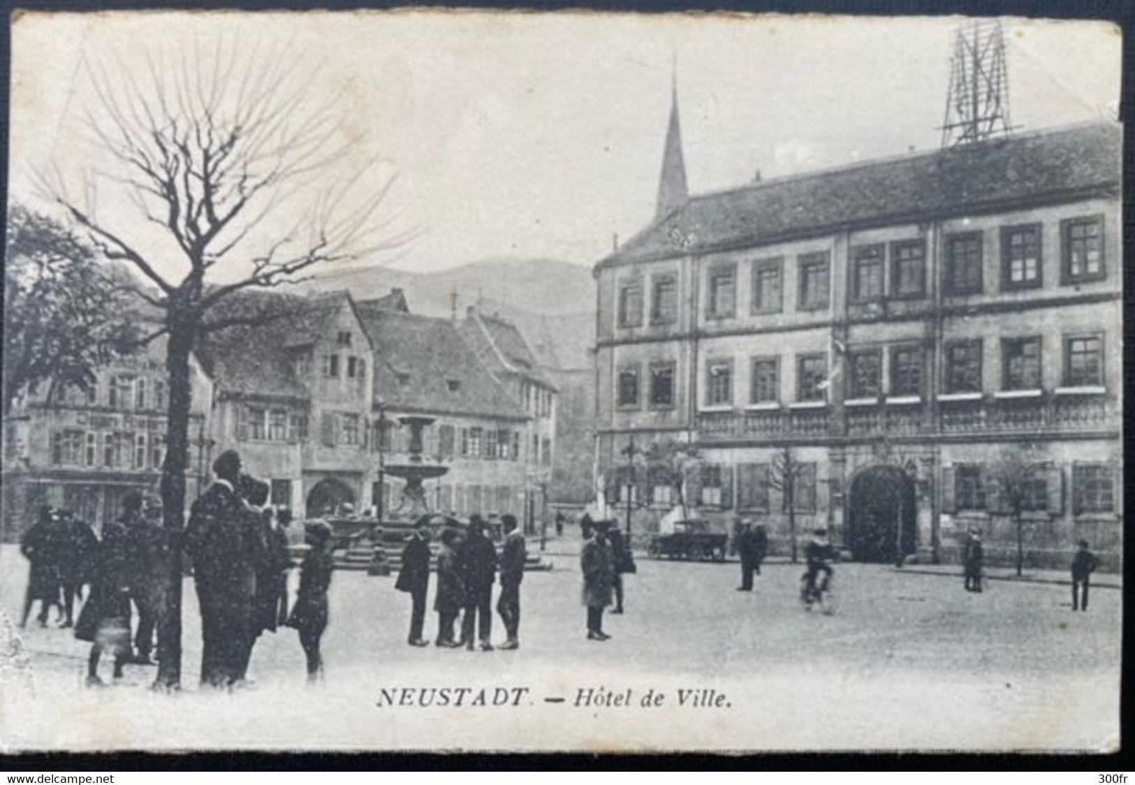 CPA  NEUSTADT HOTEL DE VILLE ANIMEE HOMME FEMMES - Neustadt Am Rübenberge