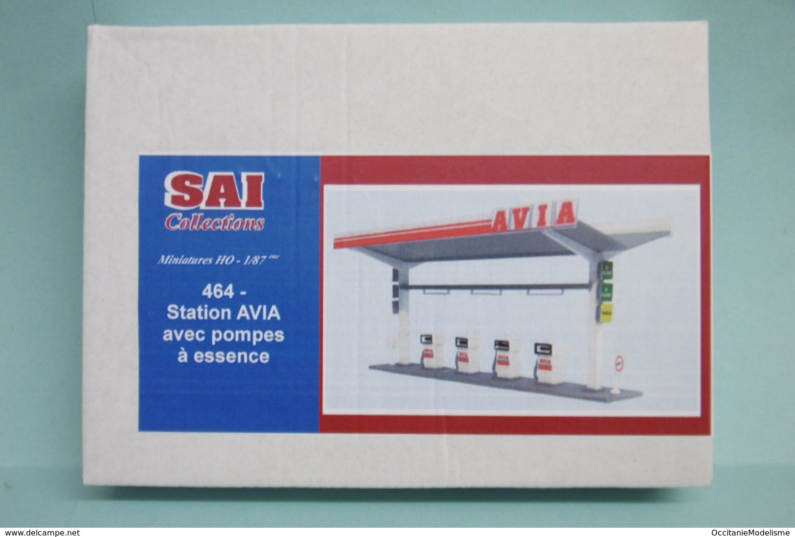 SAI - STATION AVIA Avec Pompes à Essence Maquette Réf. 464 Neuf NBO HO 1/87 - Streckendekoration