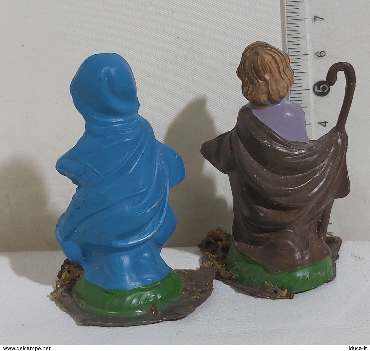 I110369 Pastorello Presepe - Statuina In Plastica - Giuseppe E Maria - Cm 6 - Nacimientos - Pesebres