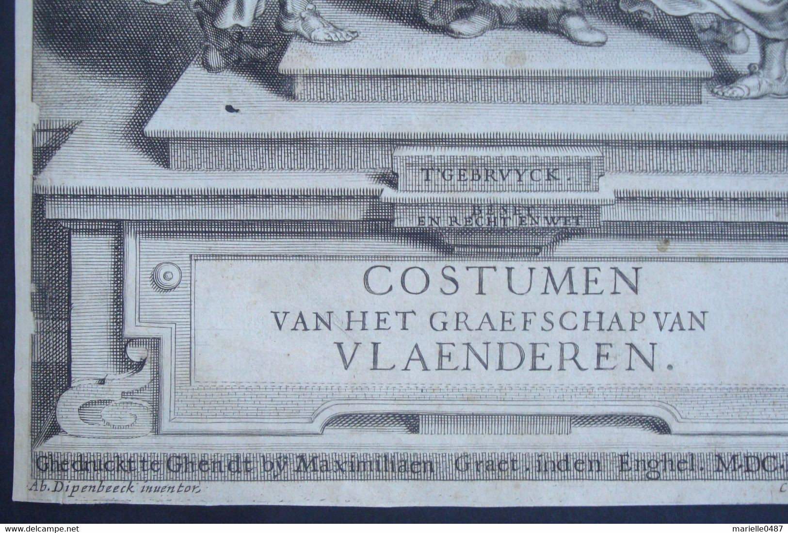 Abraham Van Dipenbeeck. Costumen Van Het Graefschap Van Vlaenderen Gand, M. Graet, 1664 - Antique