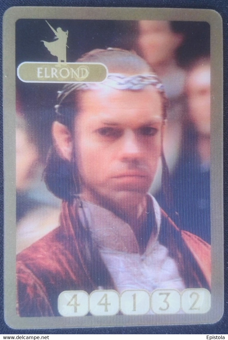 ► ELROND Lord Of The Rings (3D German Trading Card) Le Seigneur Des Anneaux Version Allemagne En Relief  Kellog's - Herr Der Ringe