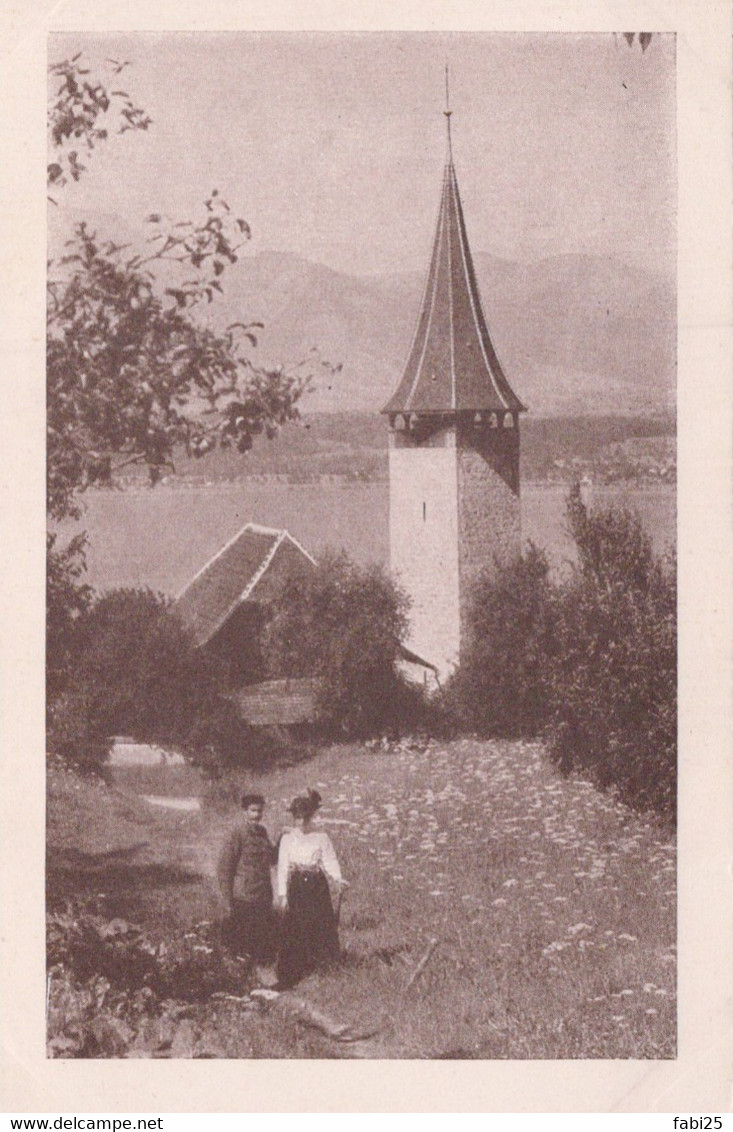 INTERNEMENT DES PRISONNIERS DE GUERRE EN SUISSE L INTERNE FRANCAIS A OBERHOFEN RECOIT UNE VISITE - Oberhofen Am Thunersee