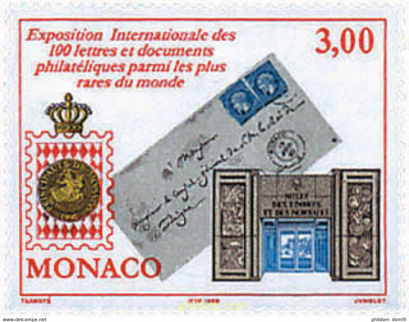 47888 MNH MONACO 1999 MONACO 99. EXPOSICION FILATELICA INTERNACIONAL - Altri & Non Classificati