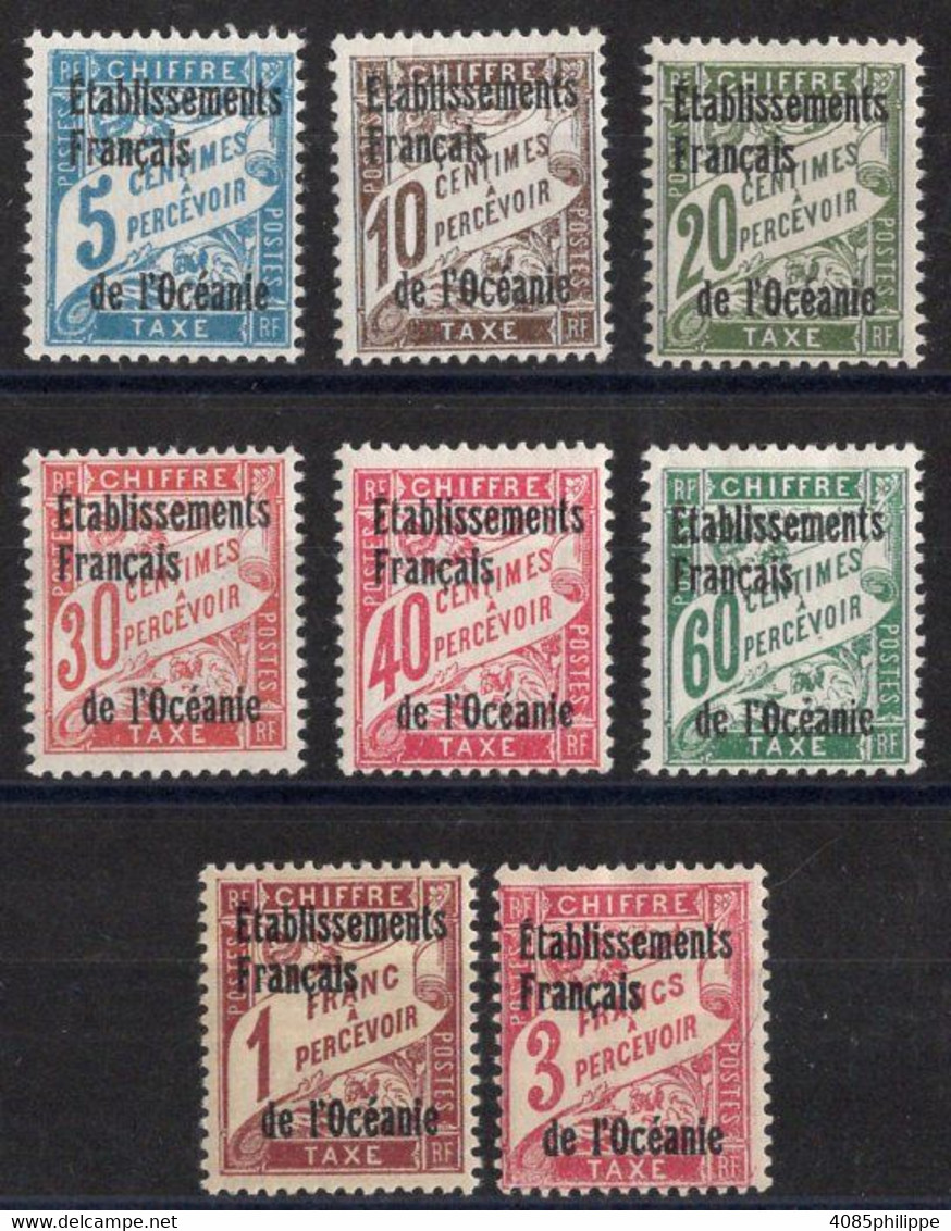 Océanie Timbres-Taxe N°1* à 9* Neufs Charnières TB Cote 41€00 - Portomarken