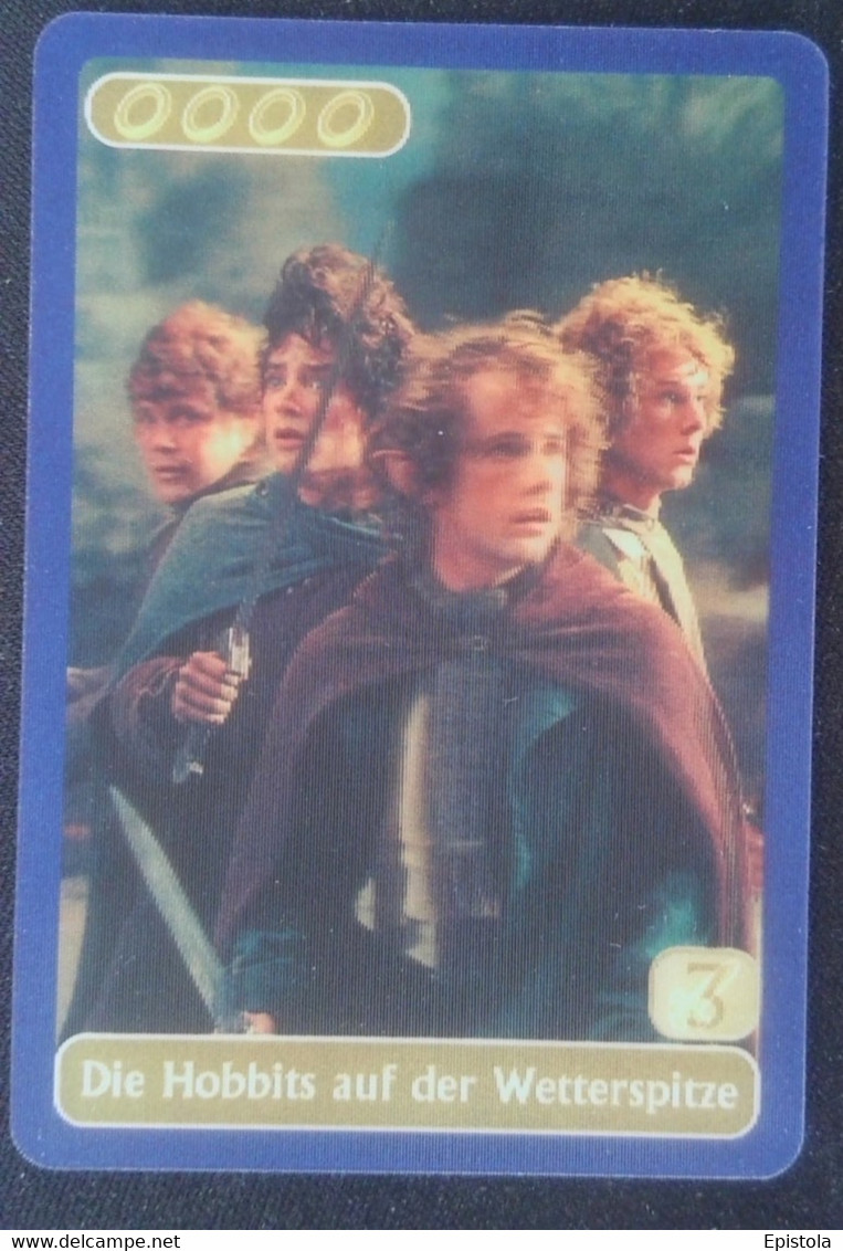 ► HOBBITS Lord Of The Rings (3D German Trading Card) Le Seigneur Des Anneaux Version Allemagne En Relief  Kellog's - El Señor De Los Anillos