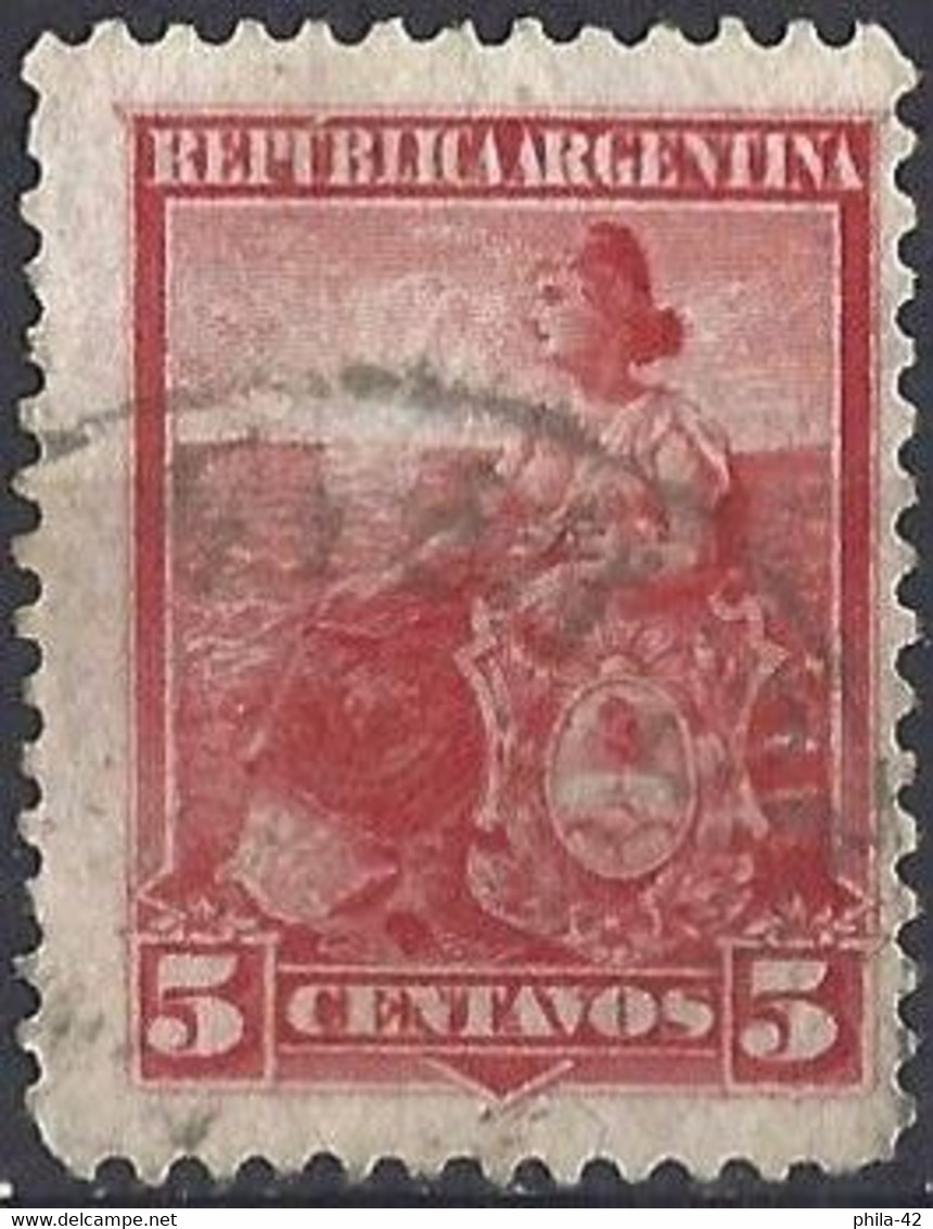 Argentina 1899 - Mi 104C - YT 115a ( Allegory, Liberty Seated ) Perf. 12¼ - Oblitérés