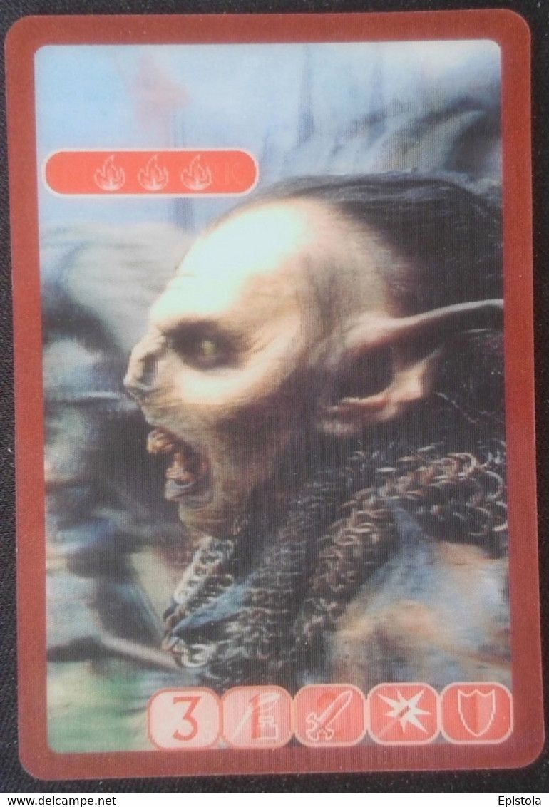 ► MORIA ORK  Lord Of The Rings (3D German Trading Card) Le Seigneur Des Anneaux Version Allemagne En Relief  Kellog's - Il Signore Degli Anelli