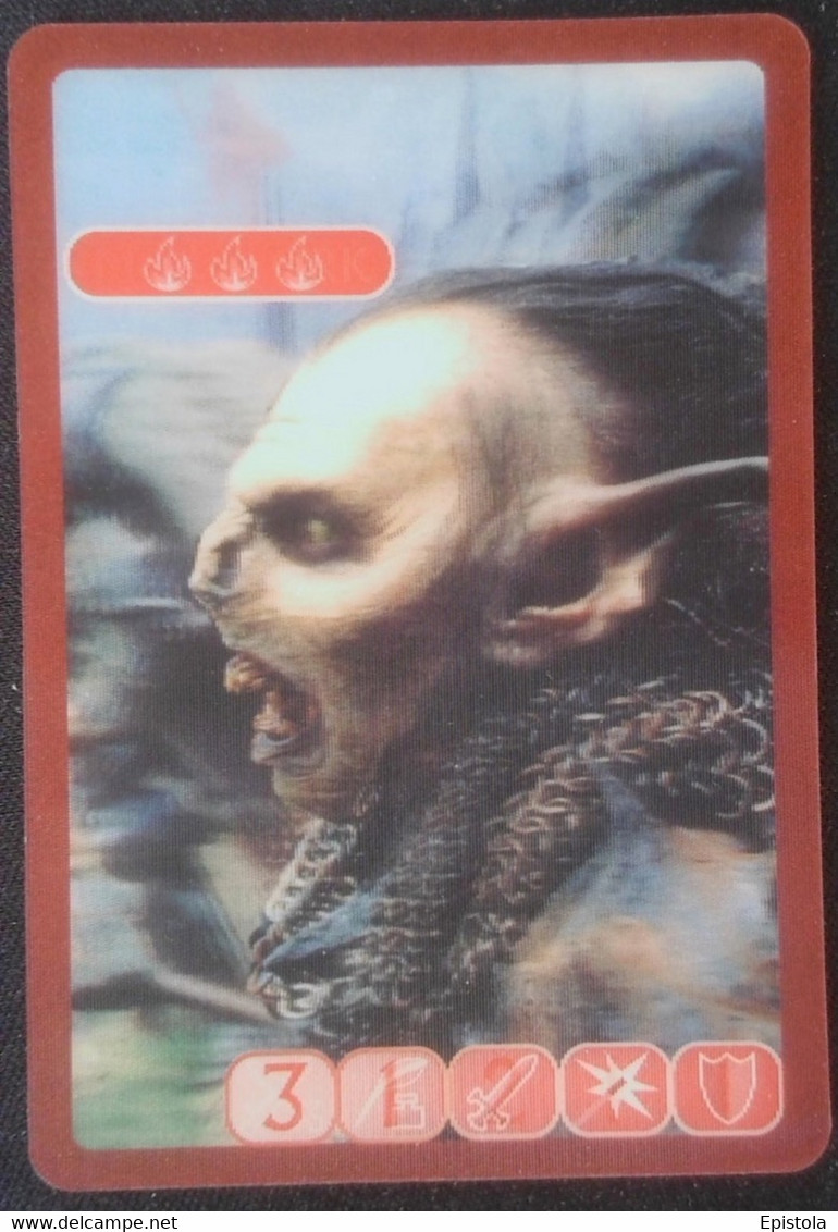 ► MORIA ORK  Lord Of The Rings (3D German Trading Card) Le Seigneur Des Anneaux Version Allemagne En Relief  Kellog's - Herr Der Ringe