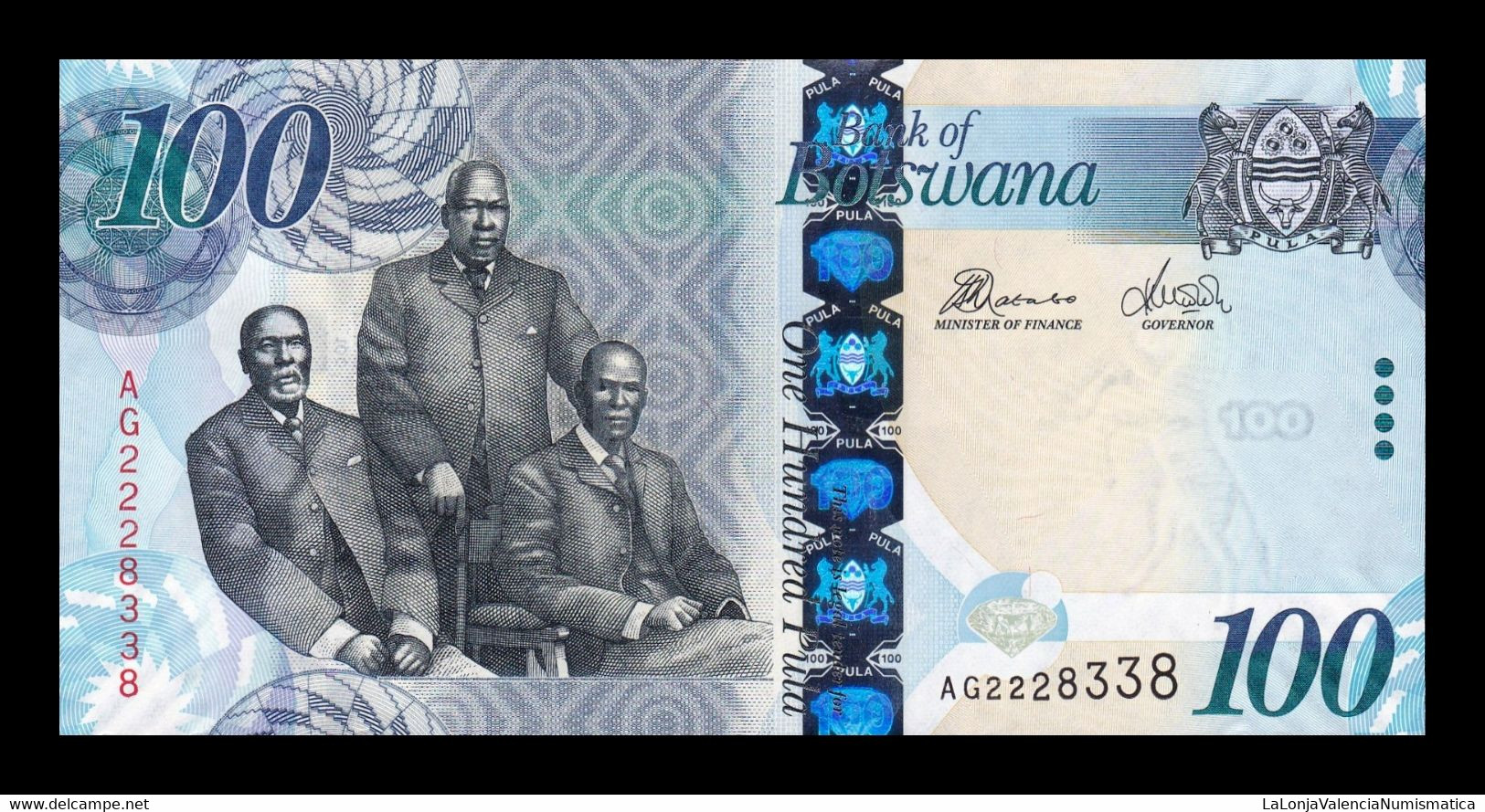 Botswana 100 Pula 2012 Pick 33c SC UNC - Botswana