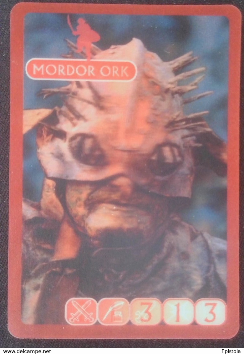 ► MORDOR ORK  Lord Of The Rings (3D German Trading Card) Le Seigneur Des Anneaux Version Allemagne En Relief  Kellog's - Herr Der Ringe