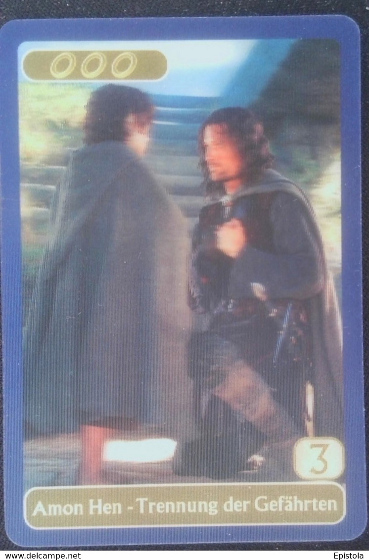 ► AMON HEN  Lord Of The Rings (3D German Trading Card) Le Seigneur Des Anneaux Version Allemagne En Relief  Kellog's - Lord Of The Rings