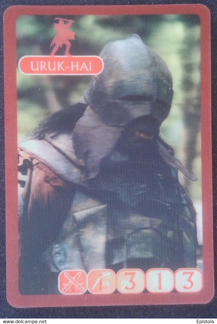 ► URUK-HAI Lord Of The Rings (3D German Trading Card) Le Seigneur Des Anneaux Version Allemagne En Relief  Kellog's - Herr Der Ringe
