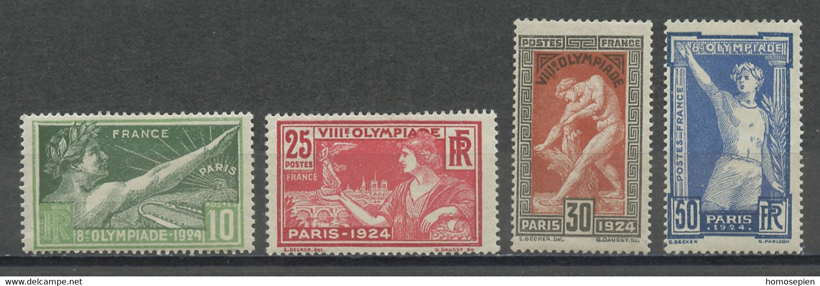 JO Paris - France - Frankreich 1924 Y&T N°183 à 186 - Michel N°169 à 172 *** - Jeux Olympiques D'été - Ete 1924: Paris