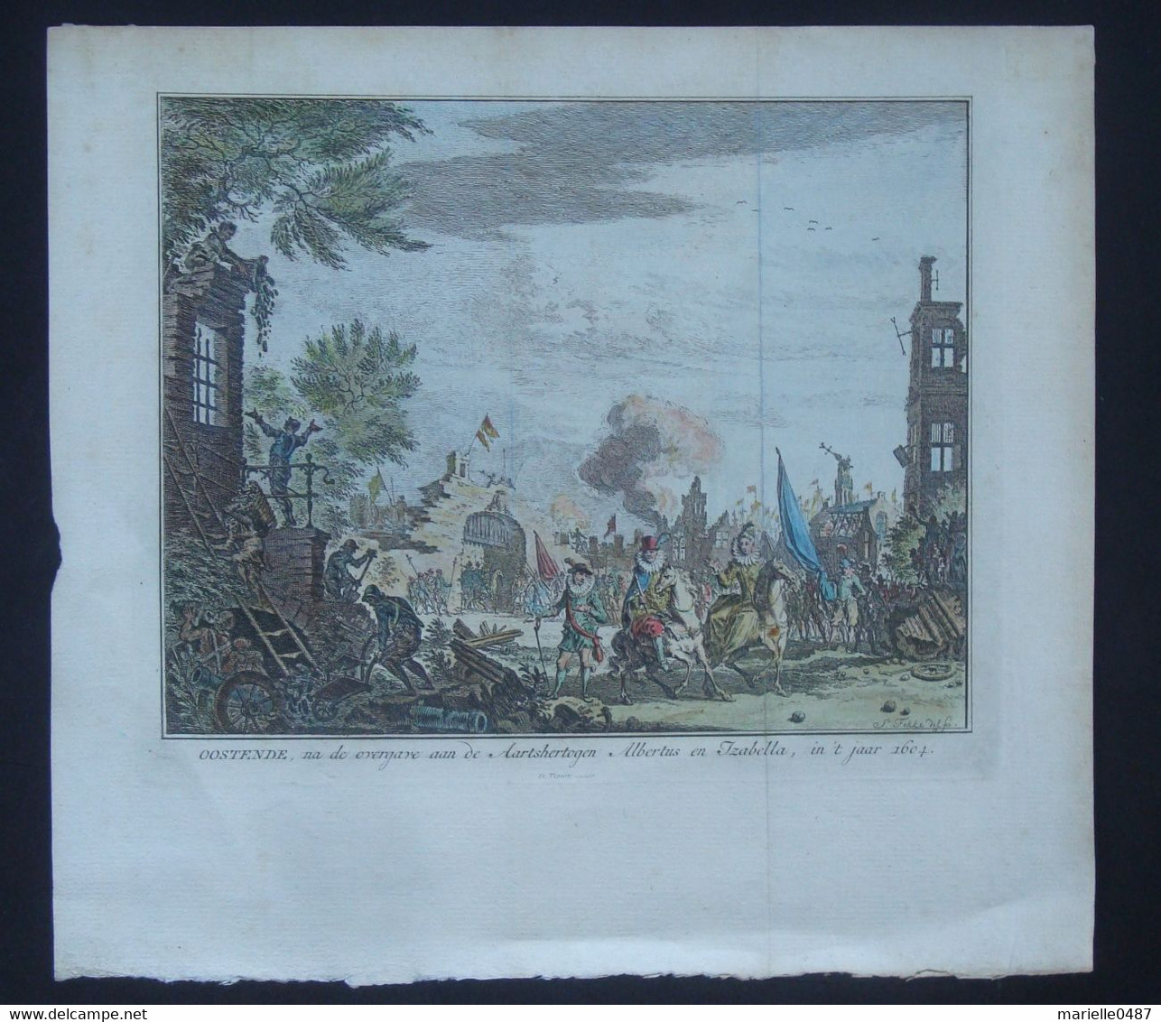 Oostende, Na De Overgare Aan De Aartshertogen Albertus En Izabella, In't Jaar 1604. - Antique
