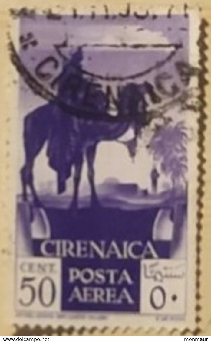 ITALIA  COLONIE 1932 CIRENAICA POSTA AEREA CENT. 50 - Cirenaica