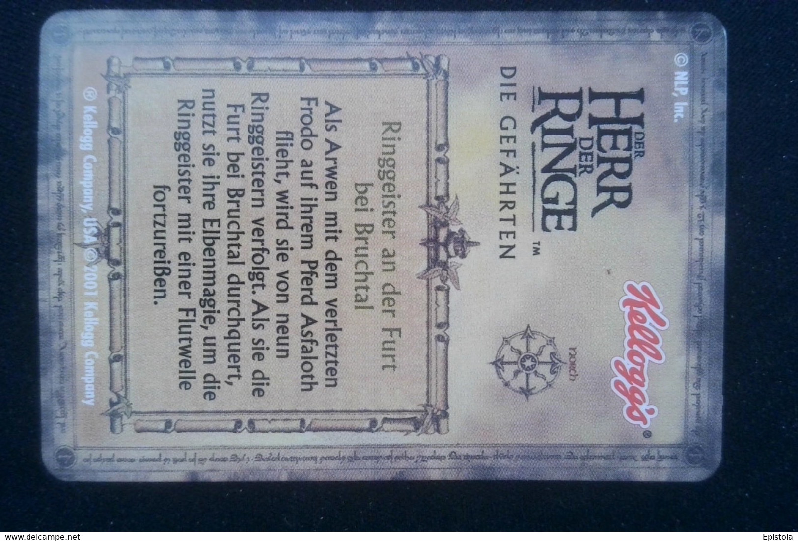 ► RINGGEISTER Lord Of The Rings (3D German Trading Card) Le Seigneur Des Anneaux Version Allemagne En Relief  Kellog's - El Señor De Los Anillos