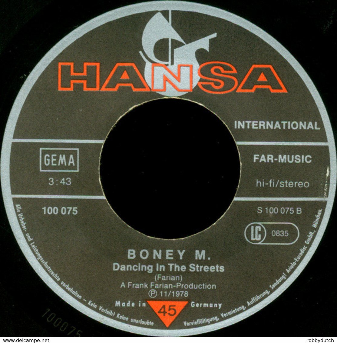 * 7" * BONEY M. - MARY'S BOY CHILD (Germany 1978) - Chants De Noel