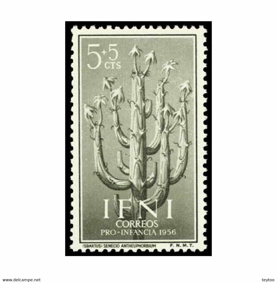 D0184# Ifni 1956. Pro-Infancia. Flores 5+5 C (MNH) - ED 128 - Ifni