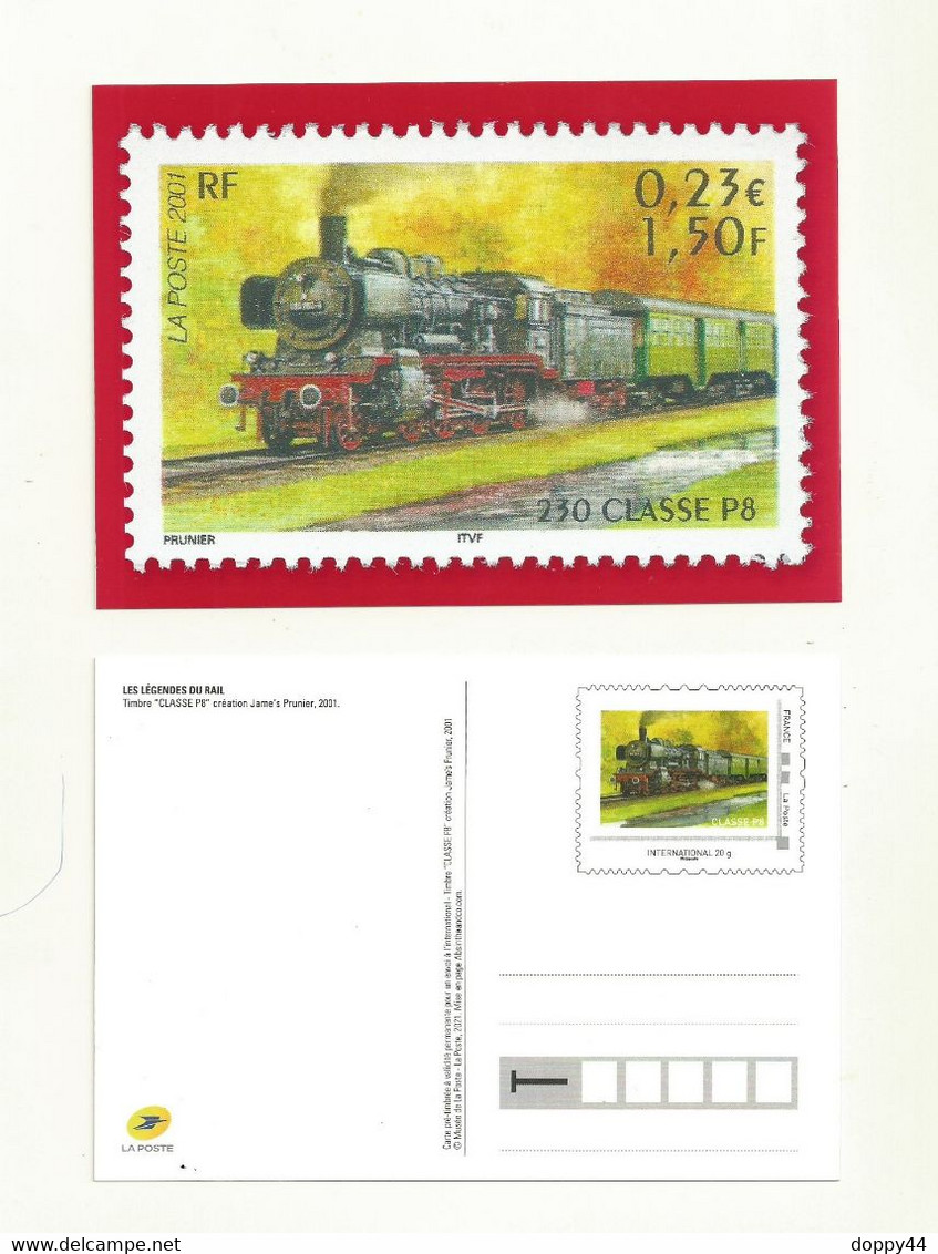 PAP CARTE POSTALE LA POSTE LOCOMOTIVE 230 CLASSE P8 NEUVE. - Official Stationery