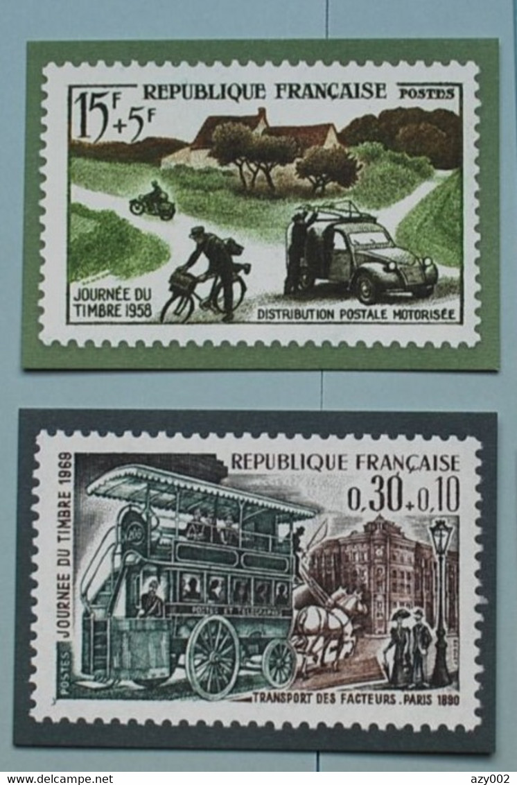 France - Lot 6 Entiers Postaux Journées Du Timbres - Thèmes : Distributions Du Courrier Et Facteurs Ruraux - Konvolute: Ganzsachen & PAP