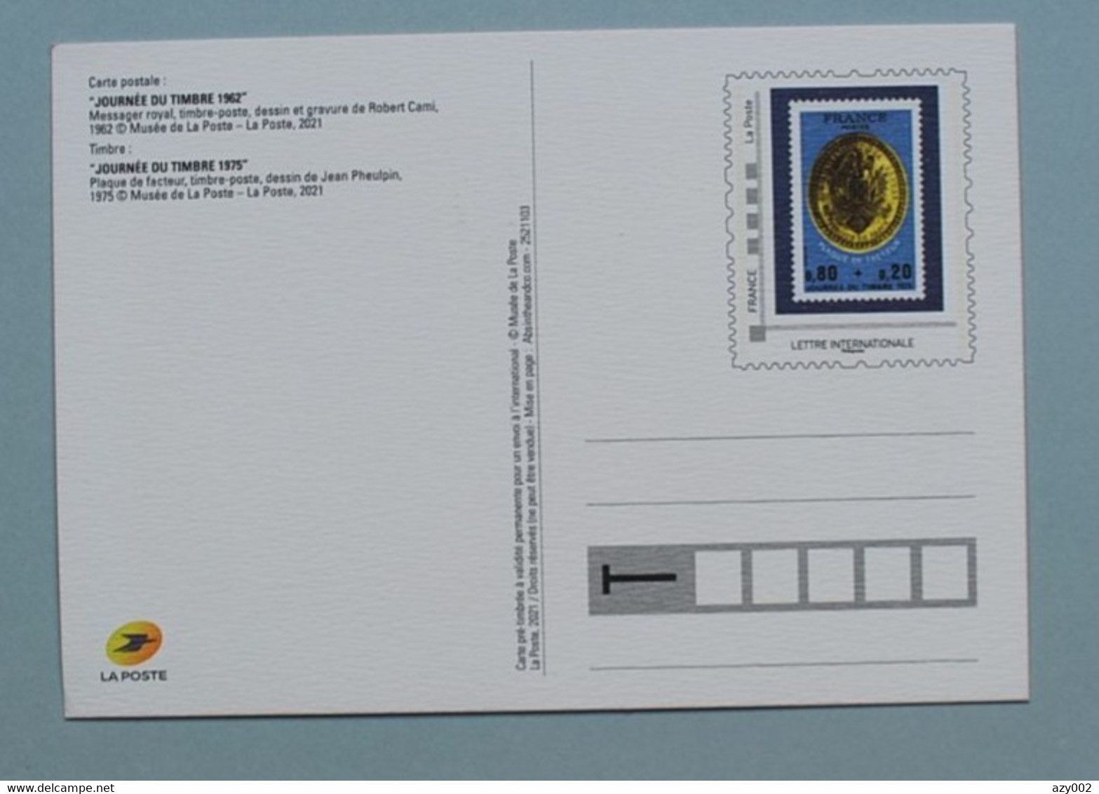 France - Lot 6 Entiers Postaux Journées Du Timbres - Thèmes : Distributions Du Courrier Et Facteurs Ruraux - Verzamelingen En Reeksen: PAP