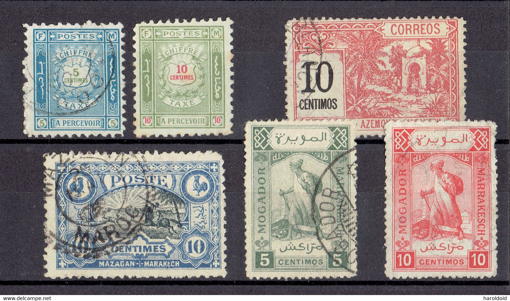 MAROC - POSTES LOCALES - LOT NSG à OB - ​​​​​​​de B à TB - 1897 - Sellos Locales