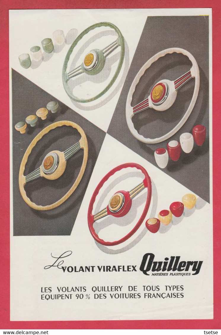 Publicité Automobile / Années 50 - Le Volant Viraflex Quillery - Pubblicitari