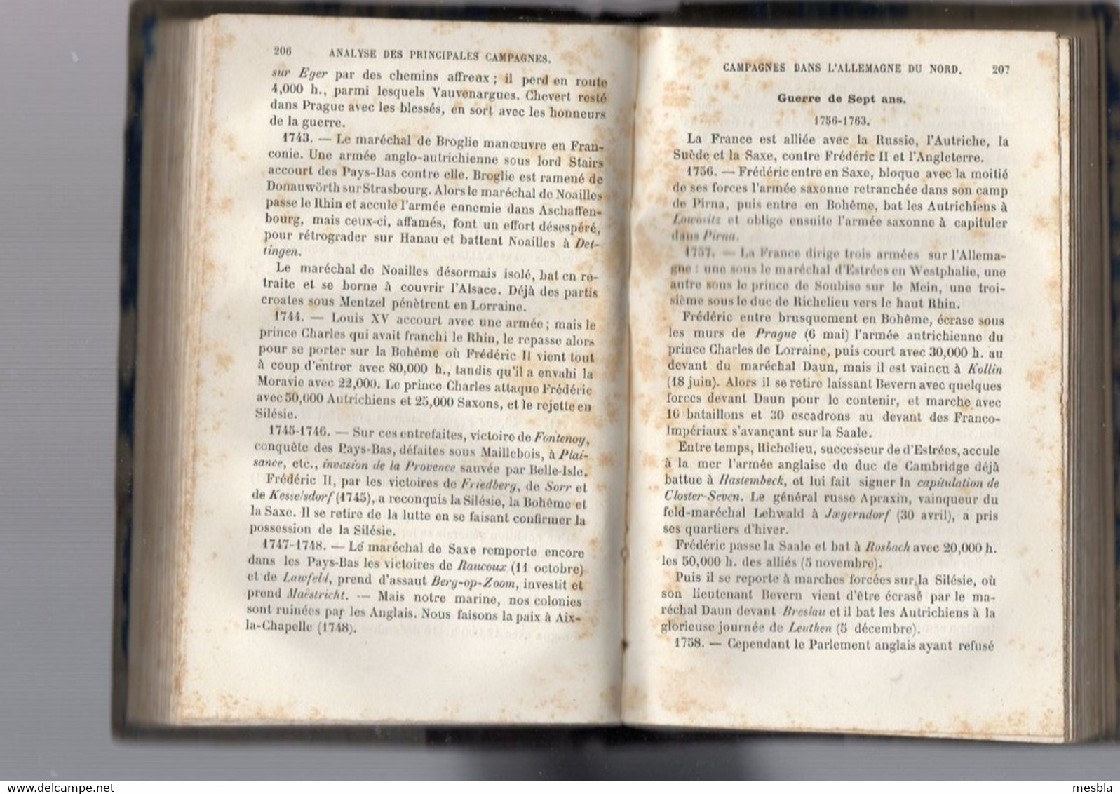 LIVRE ANCIEN -  CAPITAINE  HUE -  PRINCIPALES  CAMPAGNES  Conduites En Europe Depuis Louis XIV  Jusqu'à Nos Jours - 1880 - 1801-1900