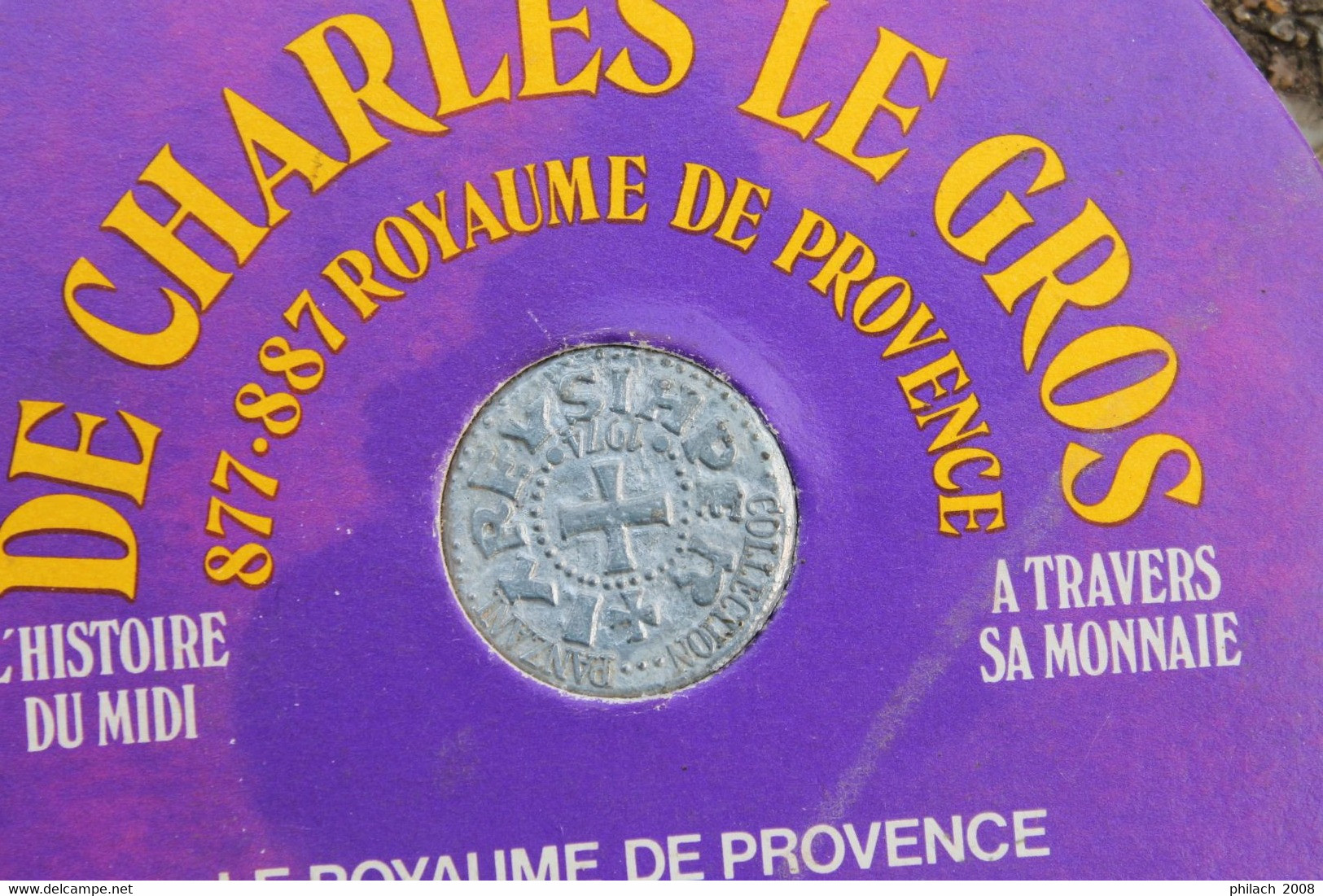 Reproduction D'une Monnaie De Charles Le Gros Royaume De Provence - Variétés Et Curiosités