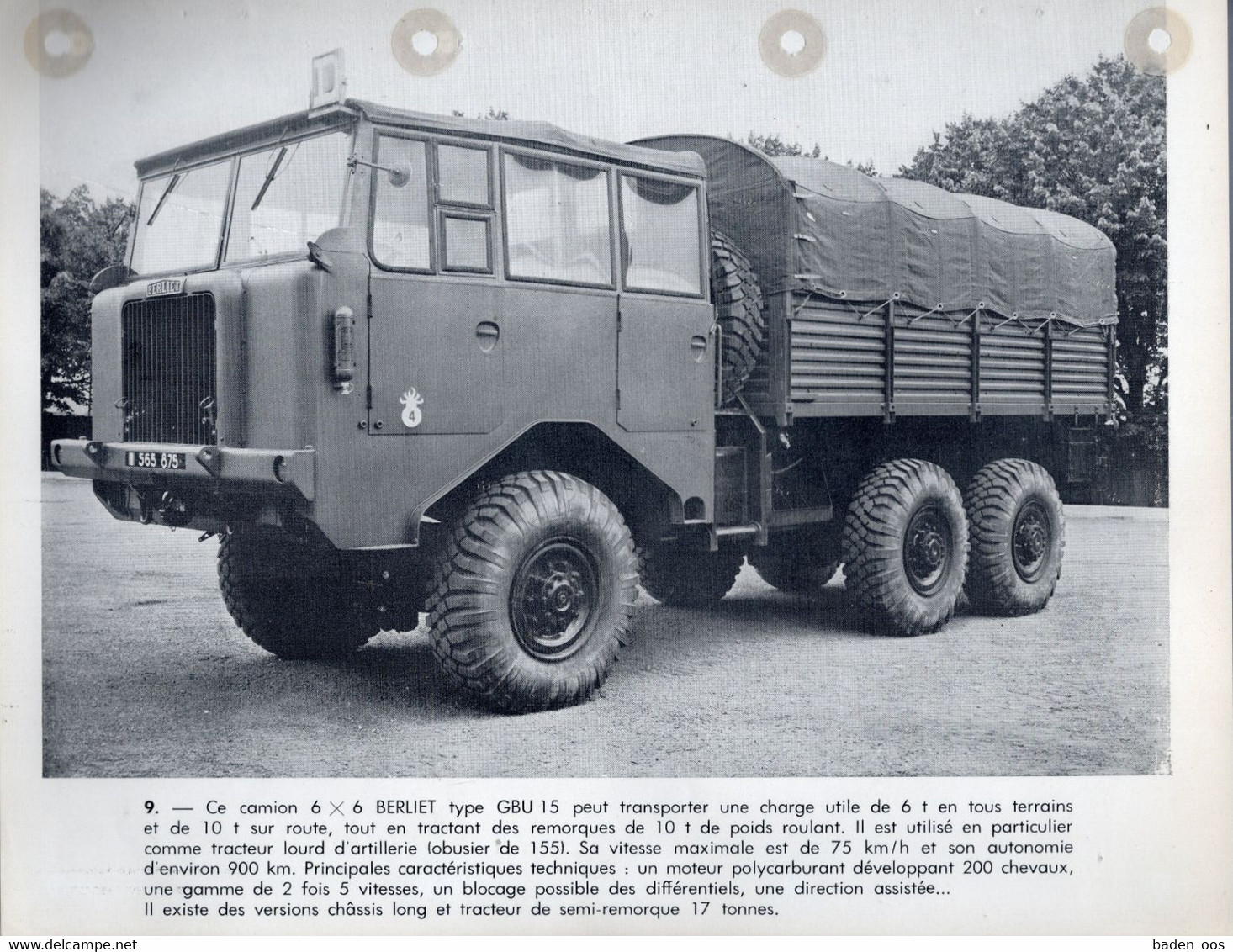 Berliet GBU 15 - Fahrzeuge