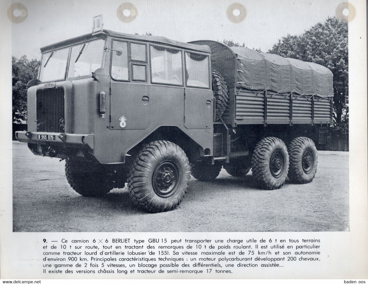 Berliet GBU 15 - Véhicules