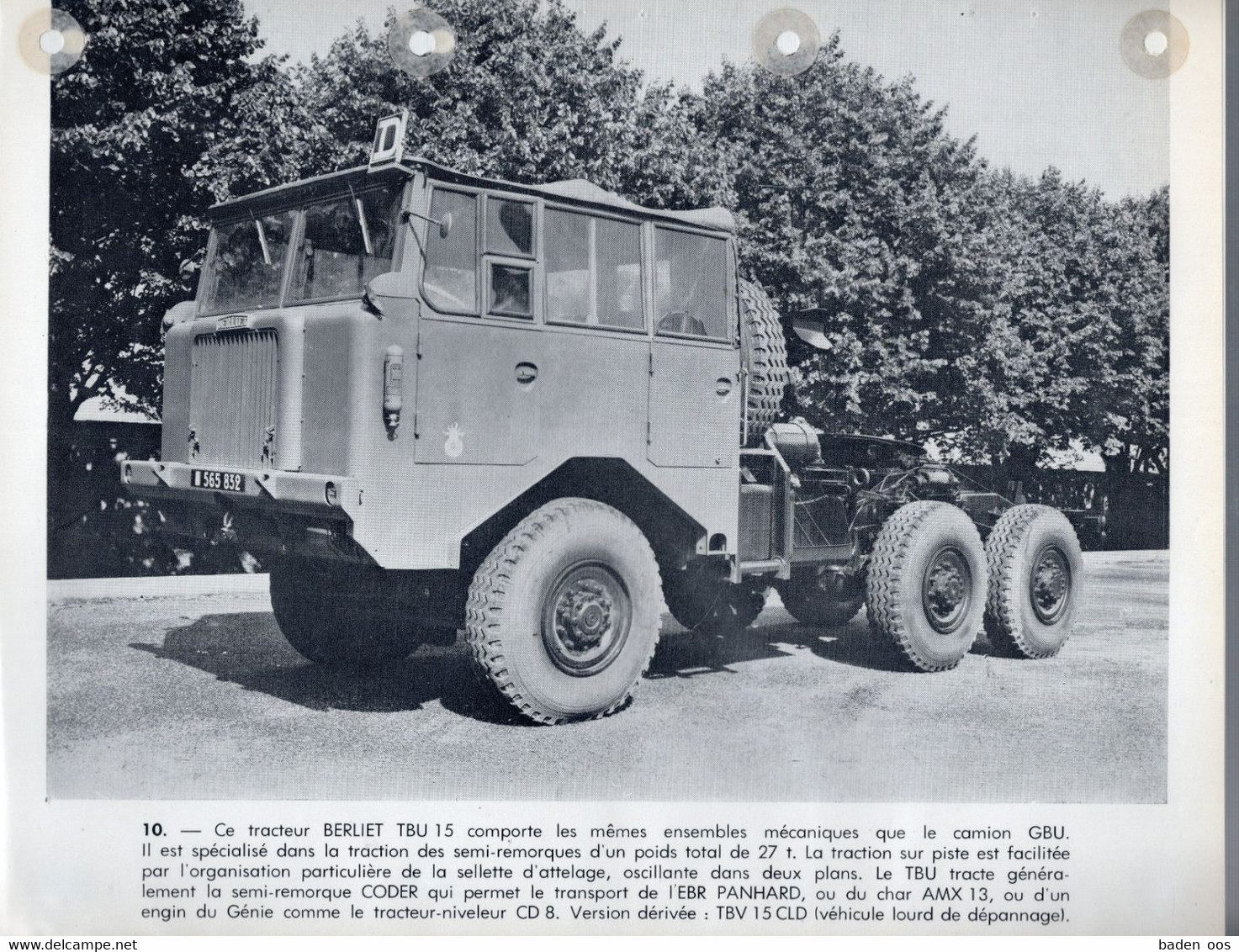 Berliet TBU 15 - Véhicules