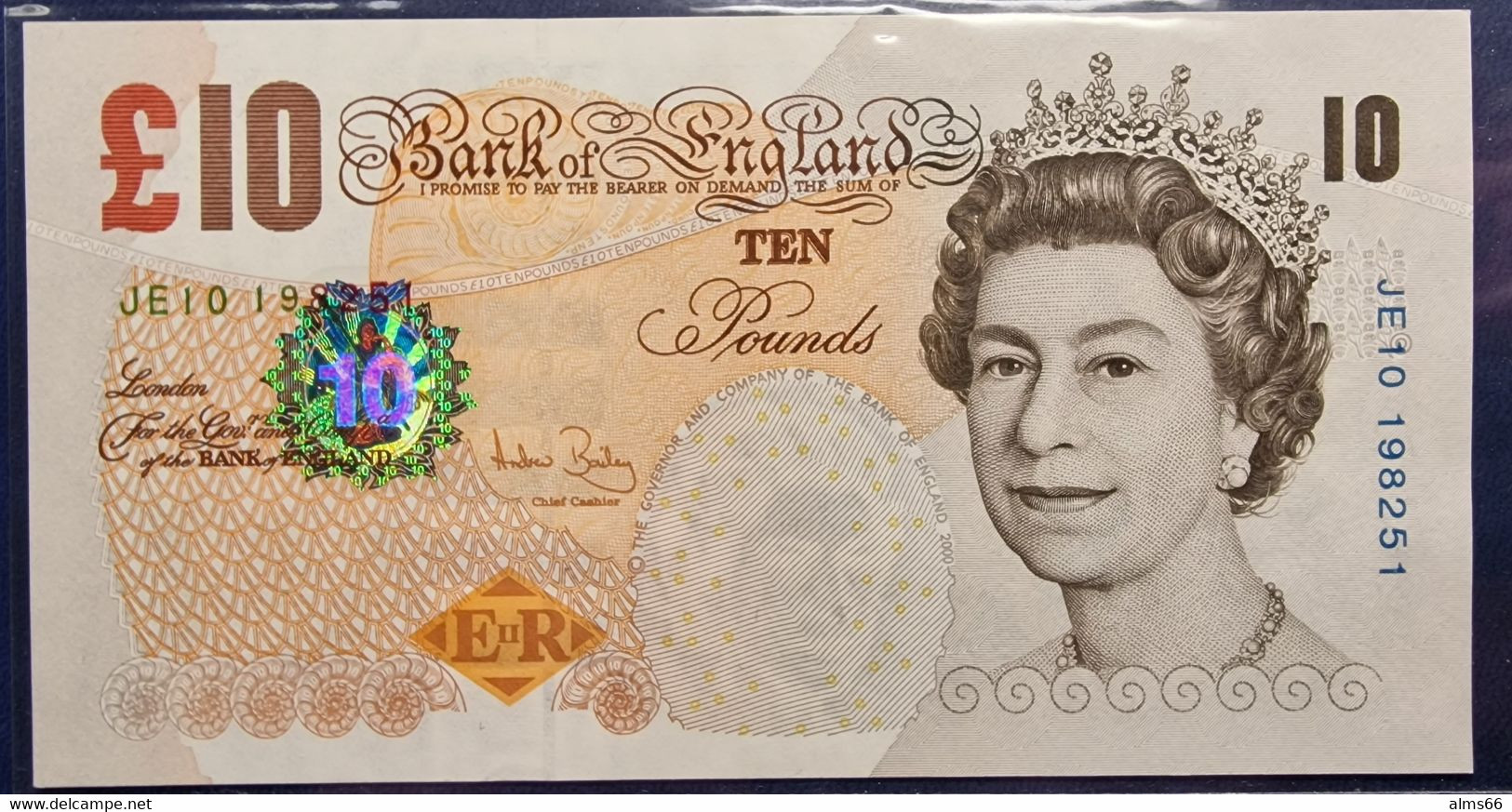 UK Great Britain 10 Pounds 2000 UNC  P- 389c (Bank Of England) - 10 Pounds