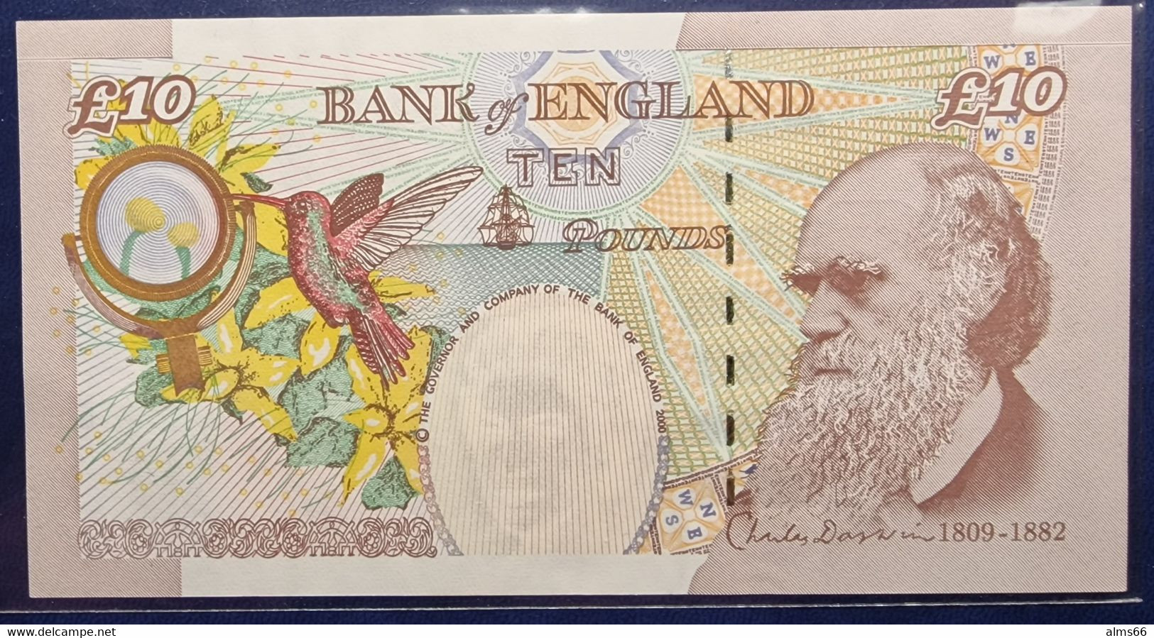 UK Great Britain 10 Pounds 2000 UNC  P- 389c (Bank Of England) - 10 Pounds