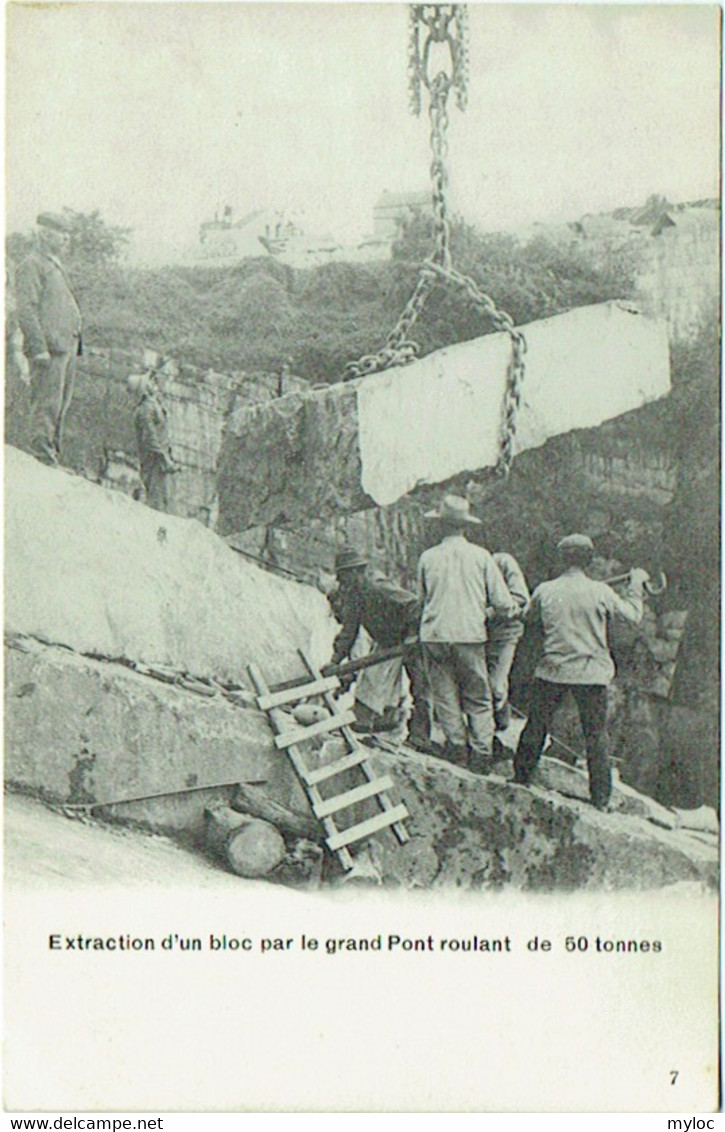 Sprimont. Extraction D'un Bloc Par Le Grand Pont Roulant De 50 Tonnes. - Sprimont