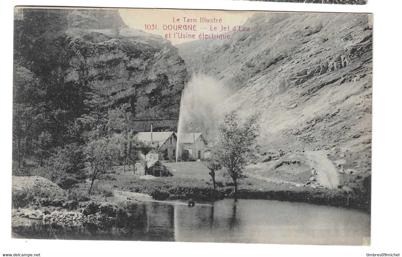 ⭐CPA Dourgne Le Jet D'eau Et L'usine électriquet⭐ - Dourgne