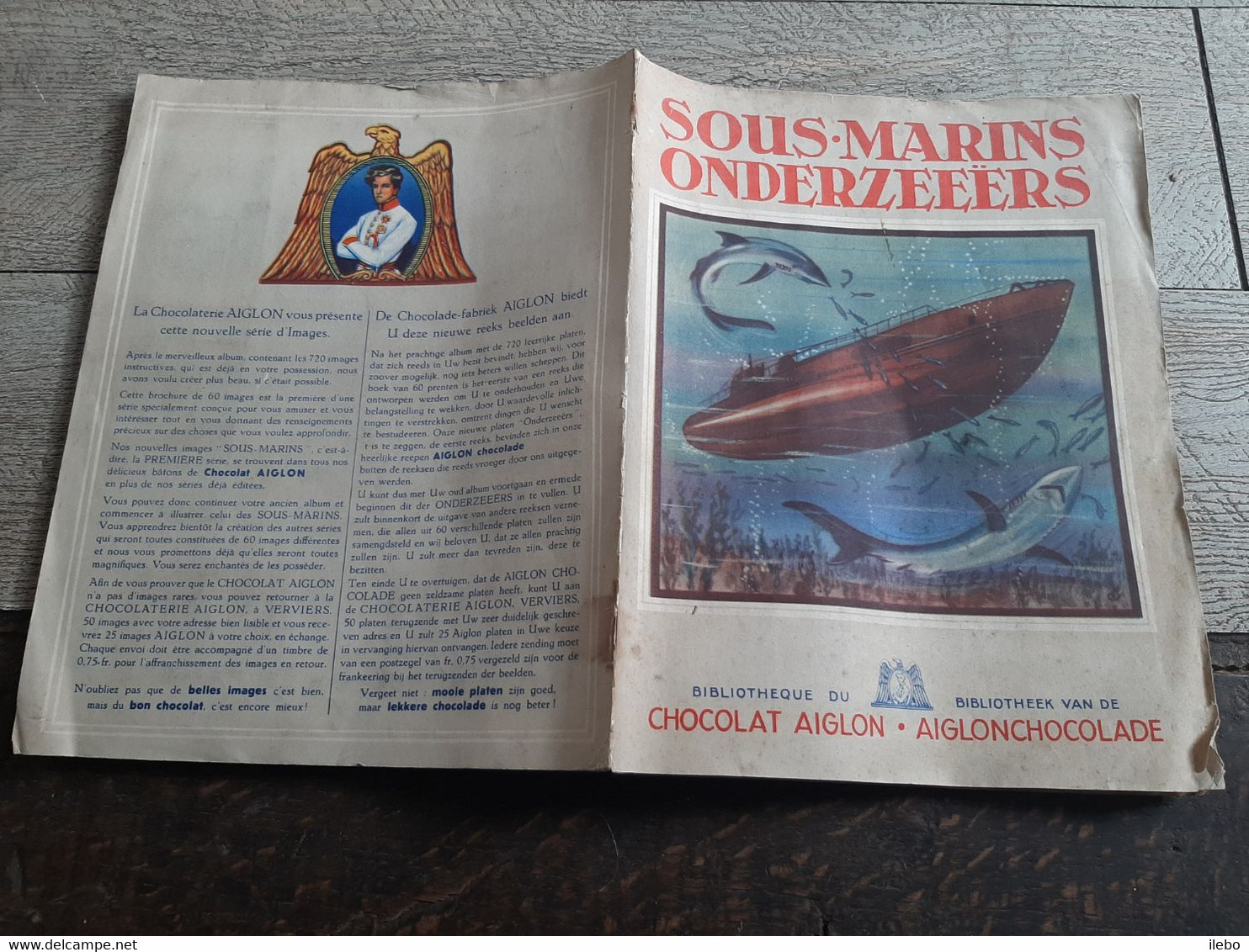 Album Chromos Images  Chocolat Aiglon Sous Marins Onderzeeers Uboat Complet Marine Navigation - Aiglon