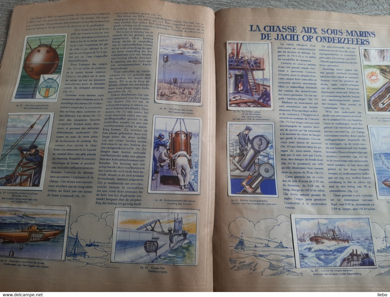 Album Chromos Images  Chocolat Aiglon Sous Marins Onderzeeers Uboat Complet Marine Navigation - Aiglon