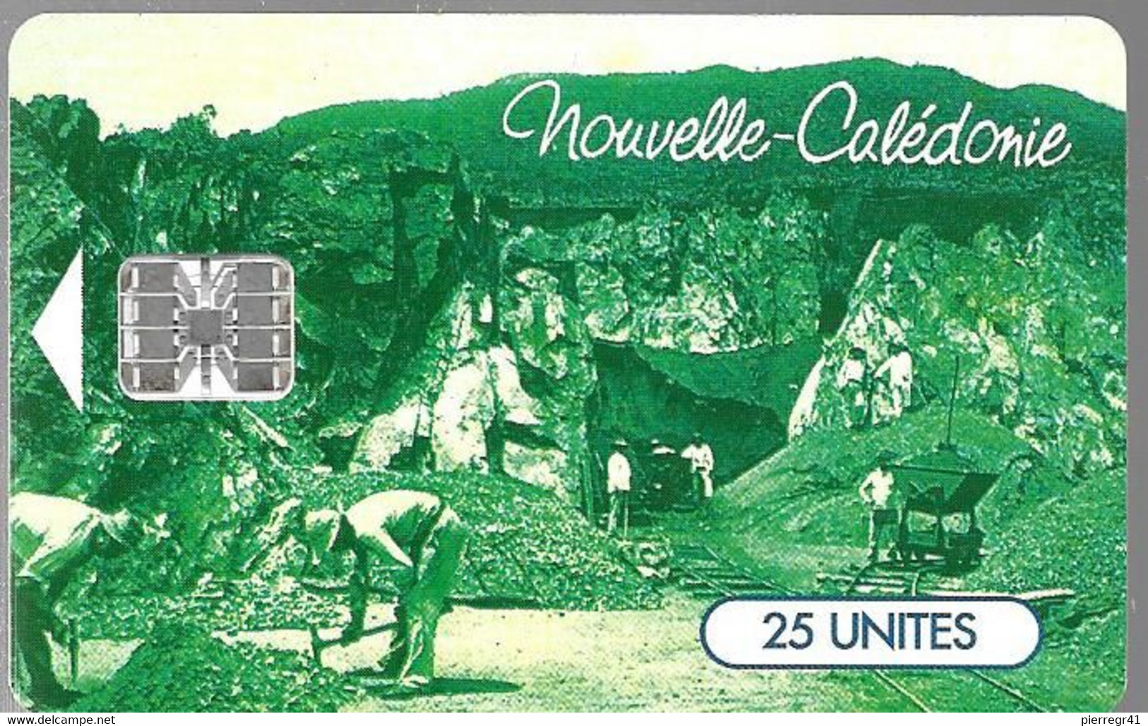 CARTE-PUCE-NOUVELLE-CALEDONIE-25U-SC7-NC47-CARTE POSTAL ANCIENNE-MINES De TRAZY-V°N°Rge 01469498-UTILISE-TBE - Nouvelle-Calédonie