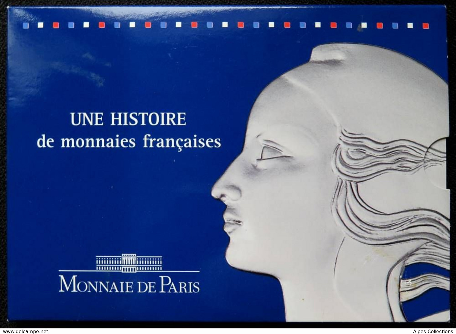 0.01 - COFFRET HISTOIRE DE MONNAIES FRANCAISES - Repro De 8 Monnaies Historiques - BU, BE & Muntencassettes