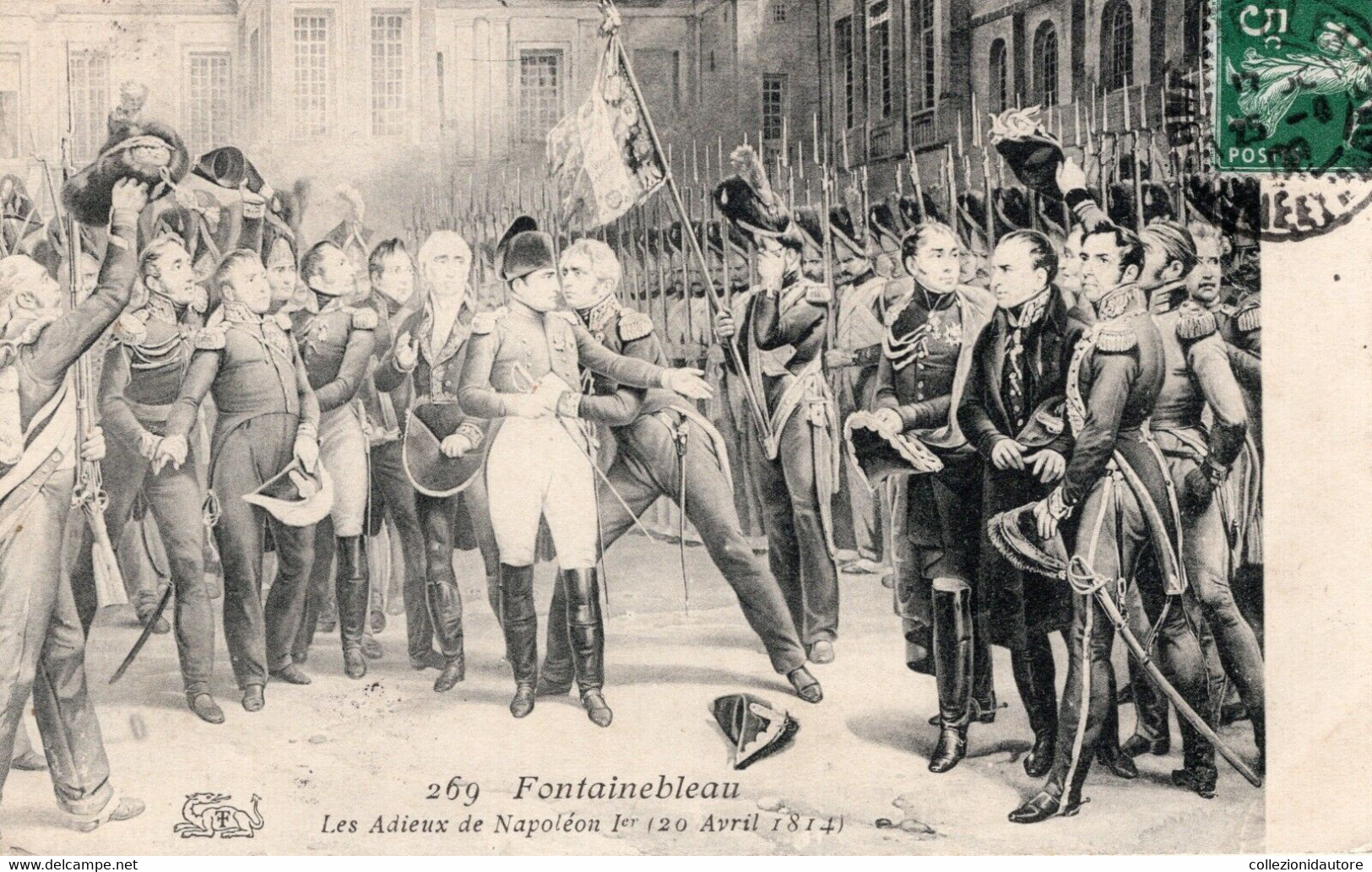 NAPOLÉON - FONTAINEBLEAU LES ADIUEUX DE NAPOLEONE BONAPARTE 20.04.1814 - CARTOLINA FP SPEDITA - Histoire