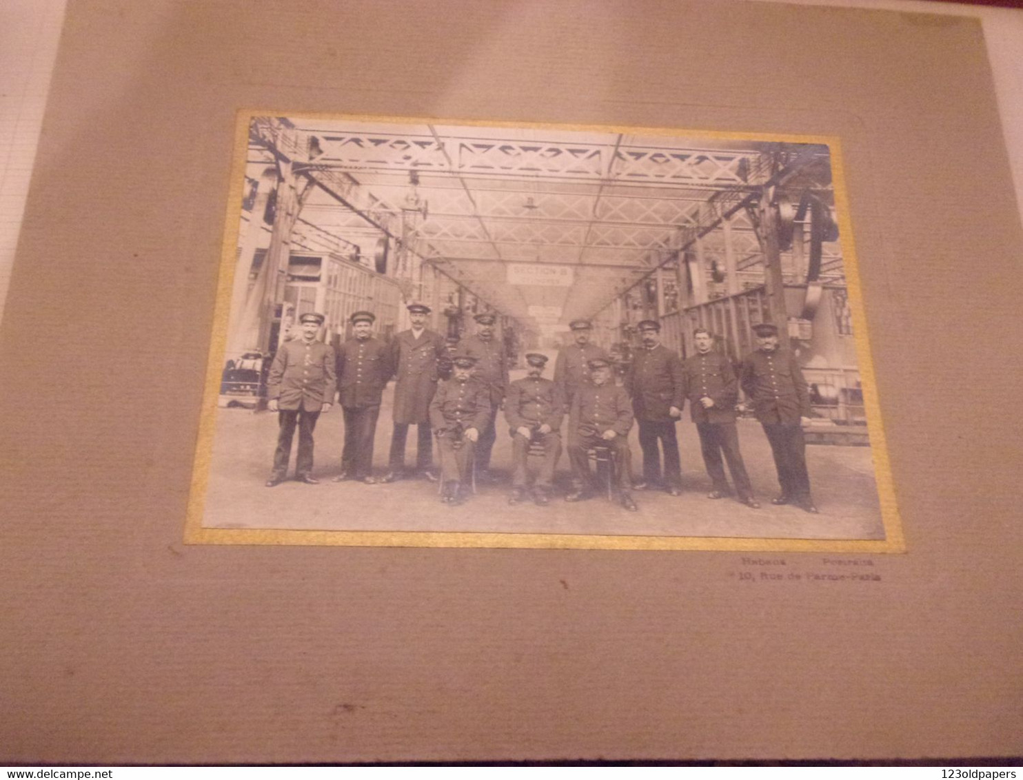 ♥️  PHOTO HABANS PARIS EMPLOYES CHEMINS DE FER METRO ? CASQUETTE INIALES E M - Andere & Zonder Classificatie