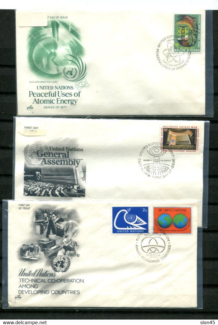 USA UN 6 Covers  FDC General Assembly/Peaceful Uses Of Atomic Energy 14356 - Brieven En Documenten