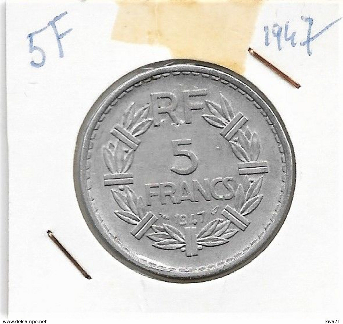 5 Francs  "Lavrillier" 1947 Alu     TTB+ - 5 Francs