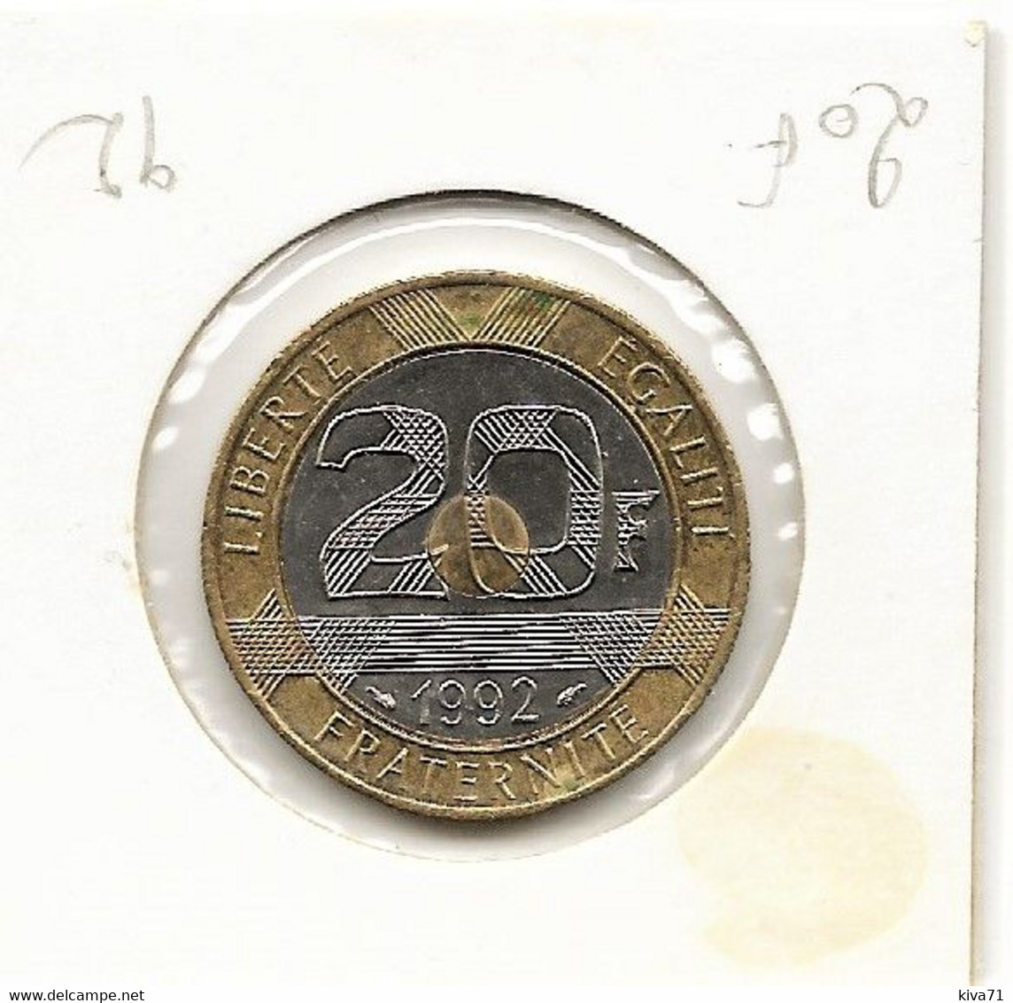 20 Francs  "Mont St Michel " 1992       SPL - 20 Francs