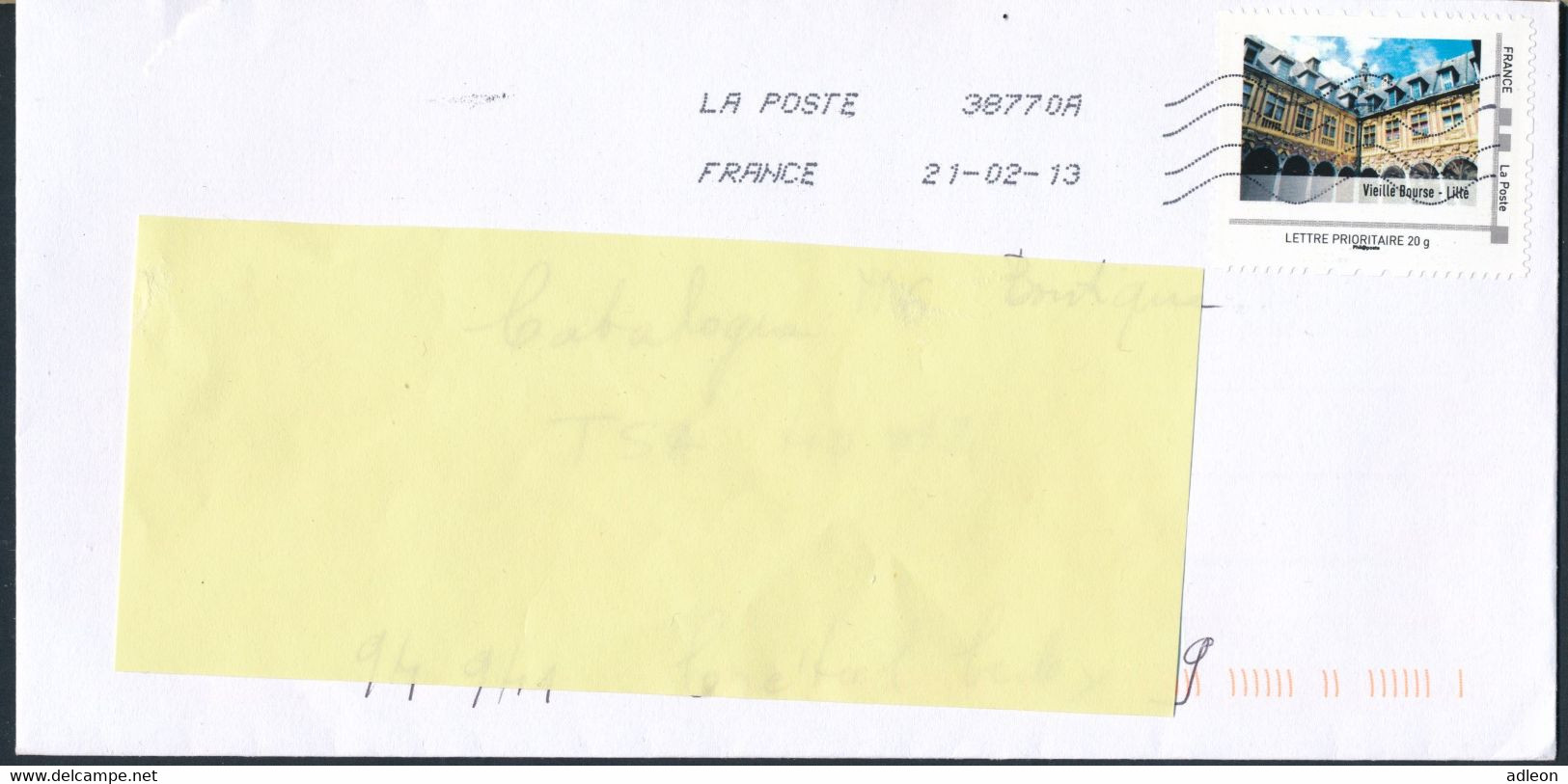 France-IDTimbres - Vieille Bourse - Lille - YT IDT 7 Sur Lettre Du 21-02-2013 - Lettres & Documents