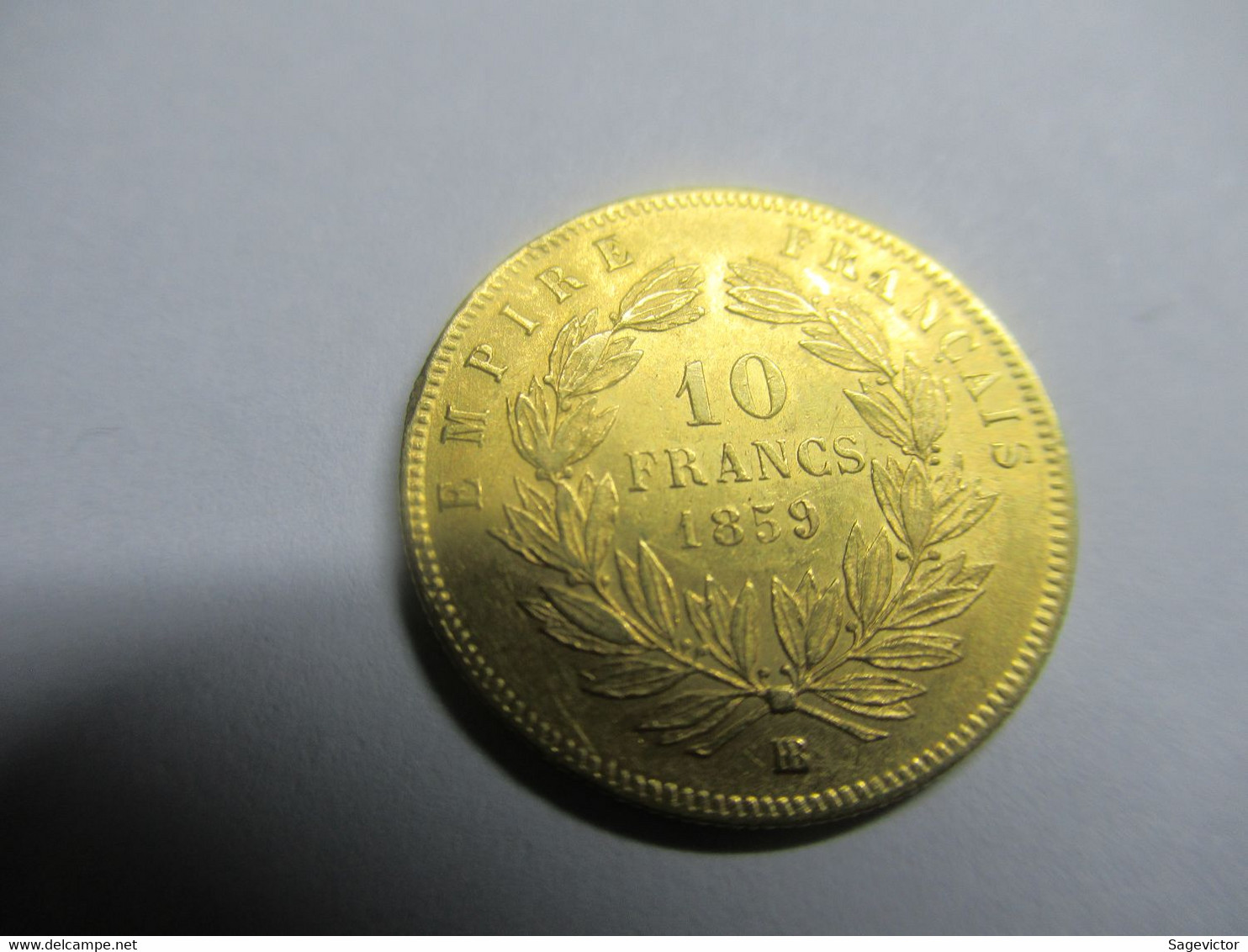 10 Francs Or 1859 BB - 10 Francs (gold)