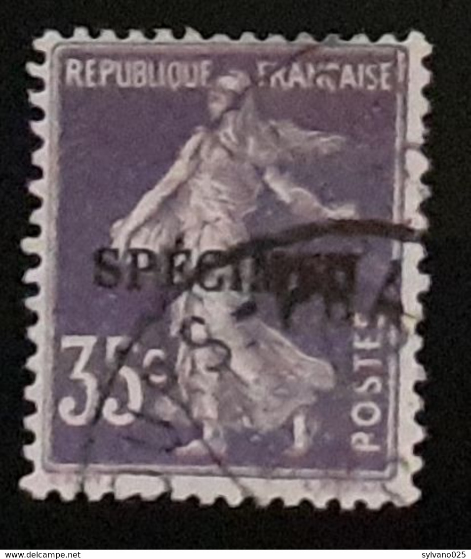 35 Centimes Violet Semeuse - Surcharge C (spécimen) Des ANNULE -  LUXE - Specimen