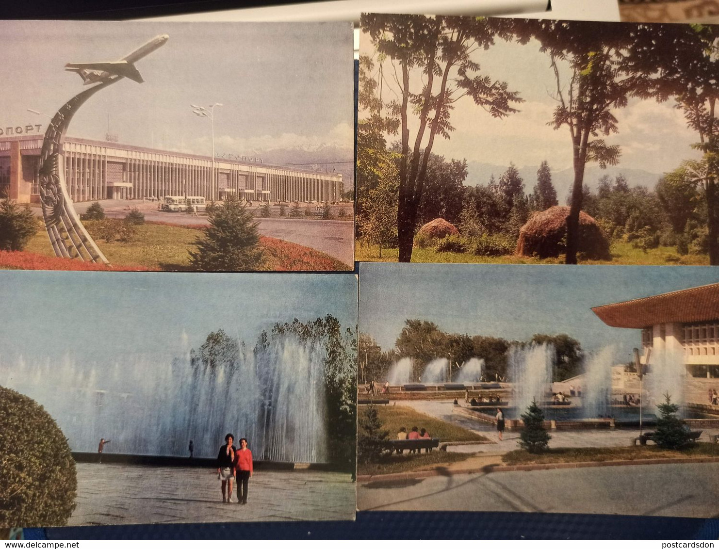KAZAKHSTAN. ALMATY Capital.  15 Postcards Lot - Old Pc 1960s - 1970s Airport - Kazakistan