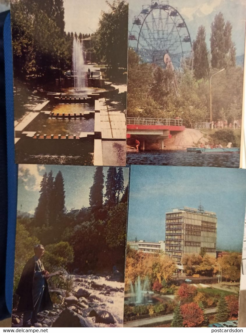 KAZAKHSTAN. ALMATY Capital.  15 Postcards Lot - Old Pc 1960s - 1970s Airport - Kazakistan